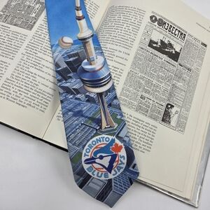 Toronto Blue Jays Skyline Vintage Iconic Tie Ralph Marlin Baseball Fans 90s USA